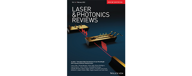 10 Gbit s−1 Free Space Data Transmission at 9 µm Wavelength With Unipolar Quantum Optoelectronics