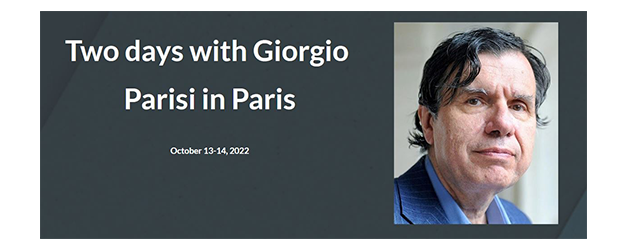 Two days with Giorgio Parisi in Paris – October 12-13, 2022