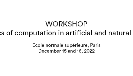 Energetics of computation in artificial and natural networks – Workshop 15&16 décembre