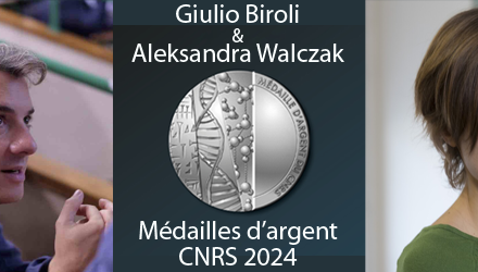 Giulio BIROLI et Aleksandra WALCZAK, lauréats de la médaille d’argent 2024 du CNRS